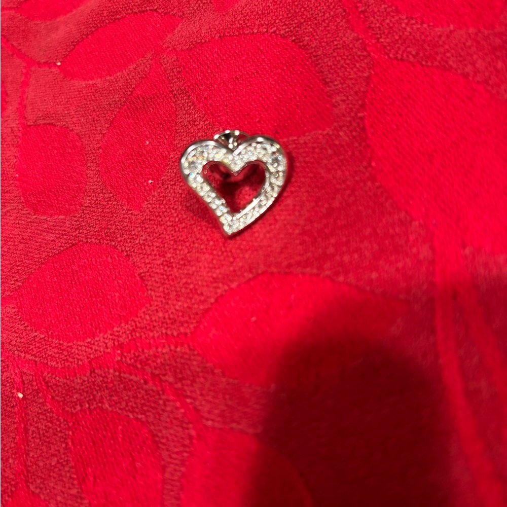 Swarovski Silver Heart Pin